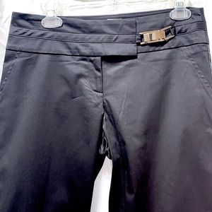 NWT CACHE BLK COTTON/SPANDEX CROP PANTS SZ 6